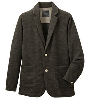 「お手入れ簡単！リラックスイージージャケット（メンズジャケット）」｜杢ブラウン