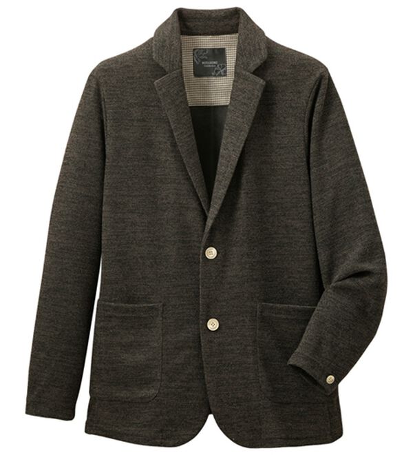 「お手入れ簡単！リラックスイージージャケット（メンズジャケット）」｜杢ブラウン