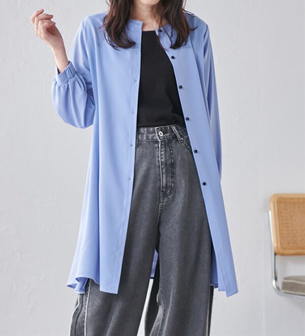 RANAN（ラナン）の「２ＷＡＹボタン使いフレアーブラウス（ブラウス）」｜詳細画像