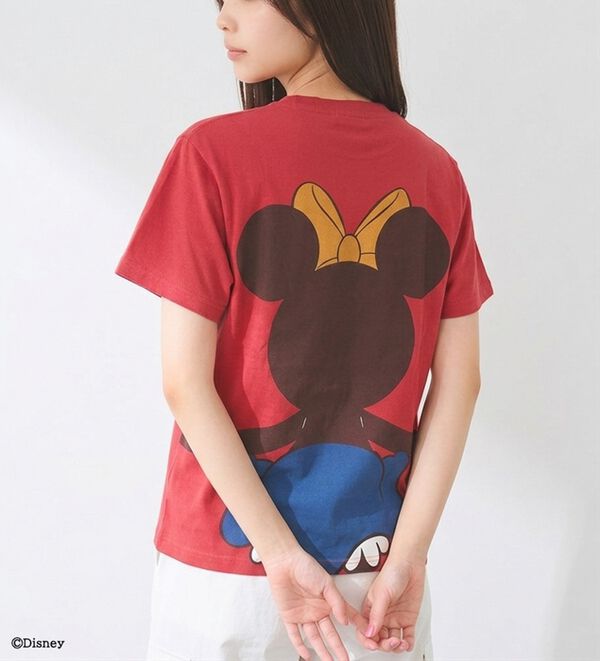 BELLUNA（ベルーナ）の「<Ｄｉｓｎｅｙ>【ミッキー＆ミニー】抱き着きプリントTシャツ（カットソー）」｜詳細画像