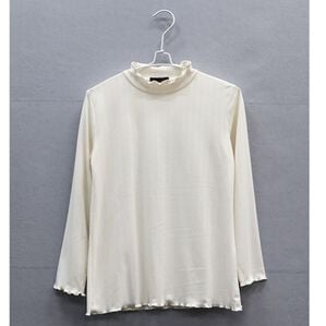 「ミニケーブル柄ハイネックプルオーバー（カットソー）」｜アイボリー