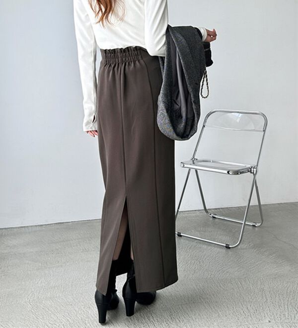 GeeRA（ジーラ）の「ＯＮ／ＯＦＦ使える！フロントファスナースカート（ロングスカート）」｜詳細画像