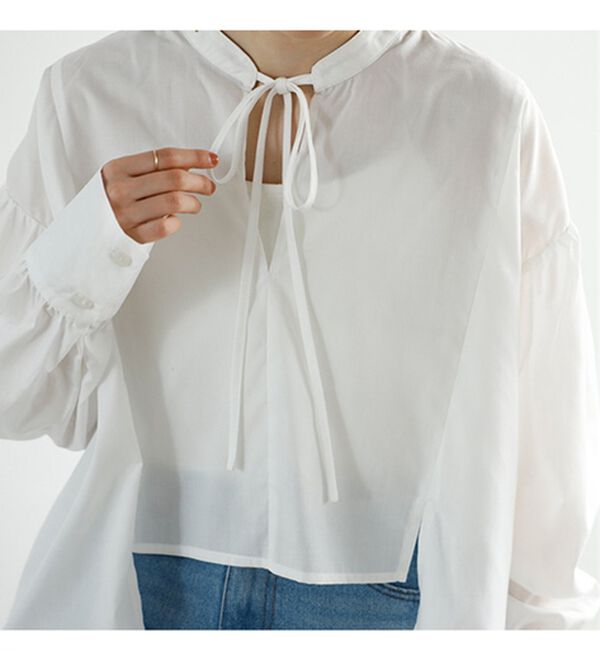 GeeRA（ジーラ）の「イレギュラーヘムスキッパーネックシャツ（シャツ）」｜詳細画像