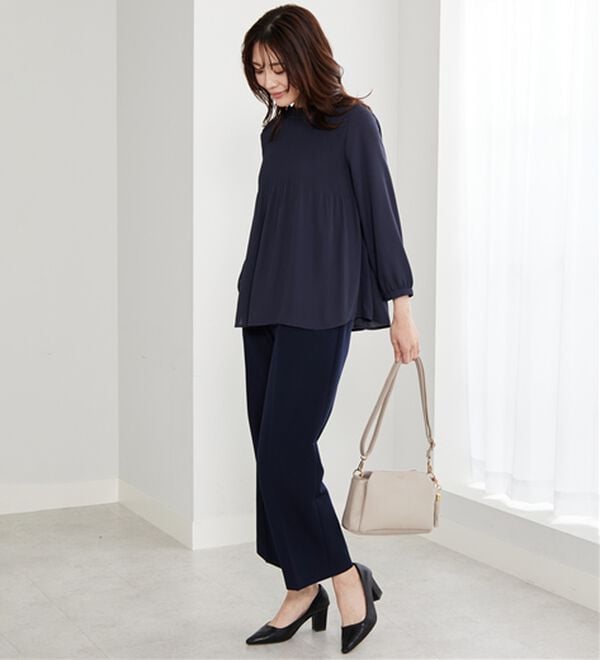 BELLUNA（ベルーナ）の「【新色追加】〈セレモニースタイル〉細プリーツデザインブラウス（ブラウス）」｜詳細画像