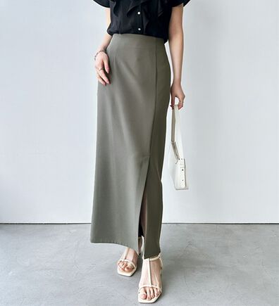 GeeRA（ジーラ）の「オンオフ着られる！スリットタイトスカート（ロングスカート）」