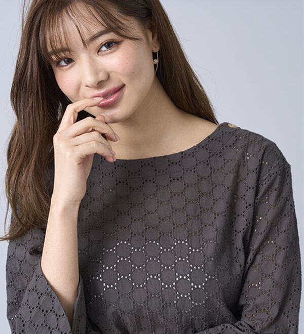 BELLUNA（ベルーナ）の「綿１００％サークルレース素材チュニック（チュニック）」｜詳細画像