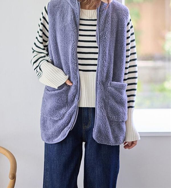 LAVIENNE（ラヴィエンヌ）の「ふわふわ暖かフリースベスト（ベスト）」｜詳細画像