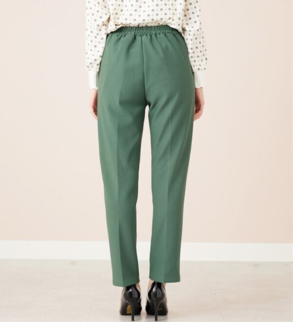 BELLUNA（ベルーナ）の「裏起毛ジョーゼット素材テーパードパンツ（テーパードパンツ）」｜詳細画像