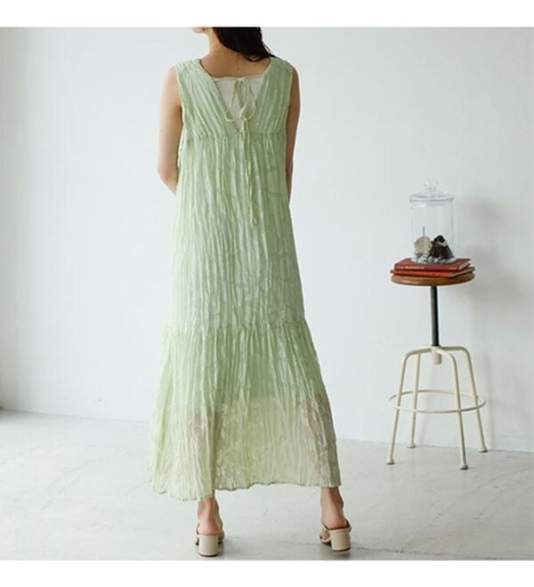 GeeRA（ジーラ）の「フラワージャカードノースリーブワンピース（その他ワンピース）」｜詳細画像