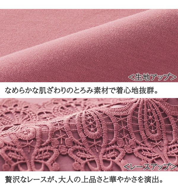 BELLUNA（ベルーナ）の「モチーフレース使いハイネックプルオーバー（カットソー）」｜詳細画像