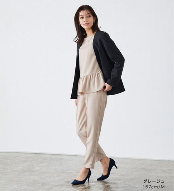 Pierrot（ピエロ）の「【選べる丈】大人のフリルセットアップ（セットアップ）」｜詳細画像