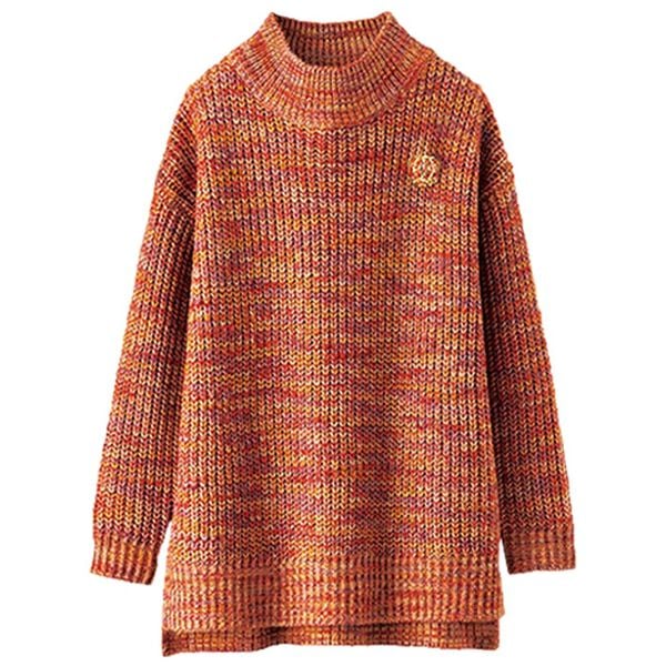 BELLUNA（ベルーナ）の「ブローチ付ミックス調ニットプルオーバー（ニット・セーター）」｜詳細画像