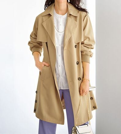 BELLUNA（ベルーナ）の「花粉対策！袖リブ使いトレンチコート（ロングコート）」