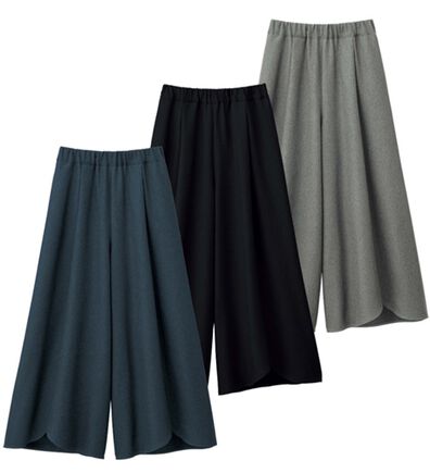 ルフラン（ルフラン）の「【３本組】お洒落でラクちんスカンツ（ワイドパンツ・ガウチョ）」
