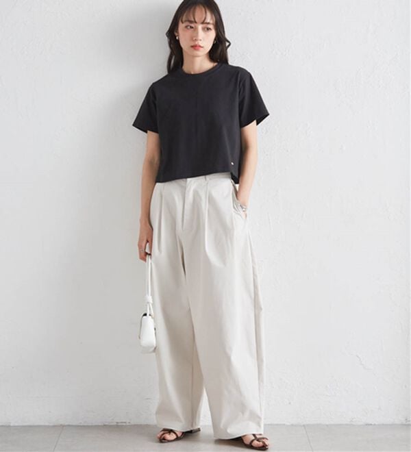 RANAN（ラナン）の「【5つの機能付】ひんやり着回し抜群ベーシックＴシャツ＜選べる着丈＞（Tシャツ）」｜詳細画像