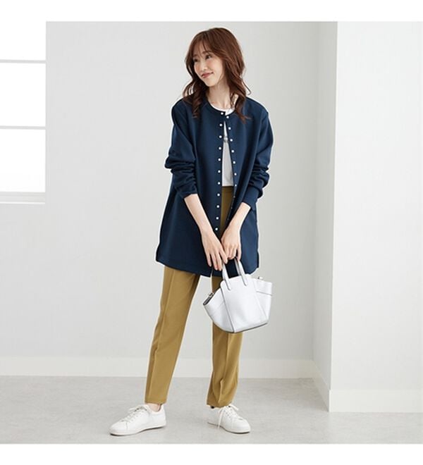 BELLUNA（ベルーナ）の「時短コーデ！ダンボール素材ロングカーデアンサンブル（アンサンブル）」｜詳細画像