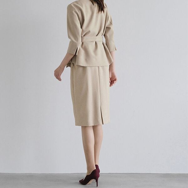 RANAN（ラナン）の「洗える！７分袖女っぷりセットアップ（スカートスーツ）」｜詳細画像