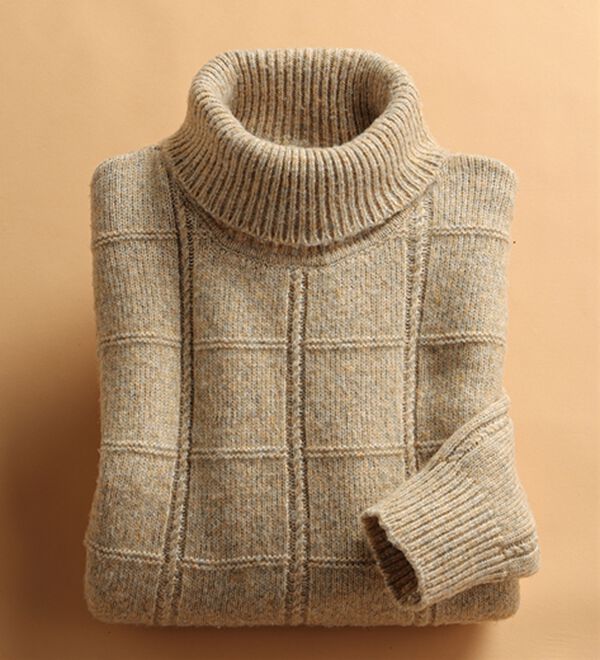 「まさに画期的裏暖かセーター（メンズニット・セーター）」｜ベージュ