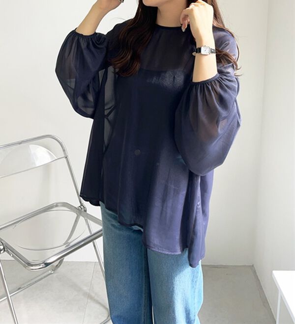 GeeRA（ジーラ）の「バックリボンシアーブラウス（ブラウス）」｜詳細画像