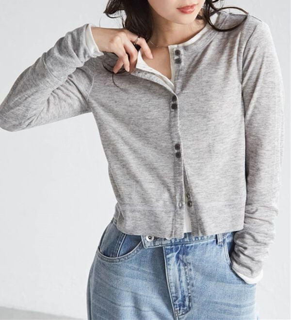 RANAN（ラナン）の「シアーリブカーディガン（その他カーディガン）」｜詳細画像