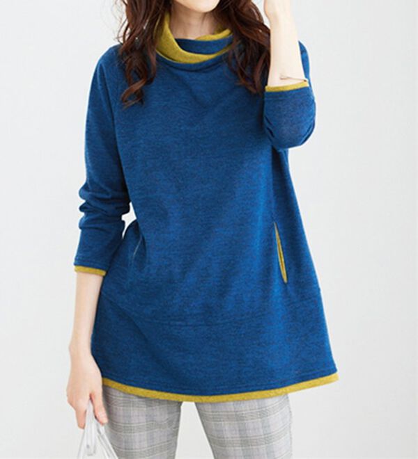 BELLUNA（ベルーナ）の「衿デザイン配色チュニック（チュニック）」｜詳細画像