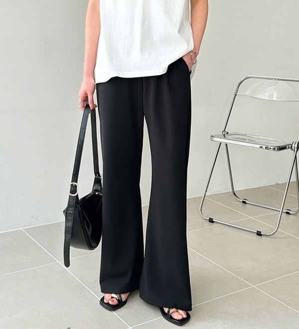 GeeRA（ジーラ）の「美脚見えカーブフレアパンツ（フルレングスパンツ）」｜詳細画像