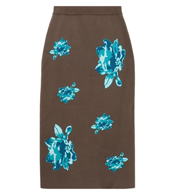 Pierrot（ピエロ）の「花柄ジャカードスカート（ひざ丈スカート）」｜詳細画像