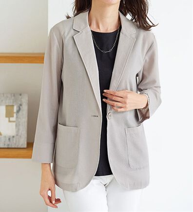 BELLUNA（ベルーナ）の「涼しげサッカー素材ウォッシャブルサマージャケット（その他ジャケット）」