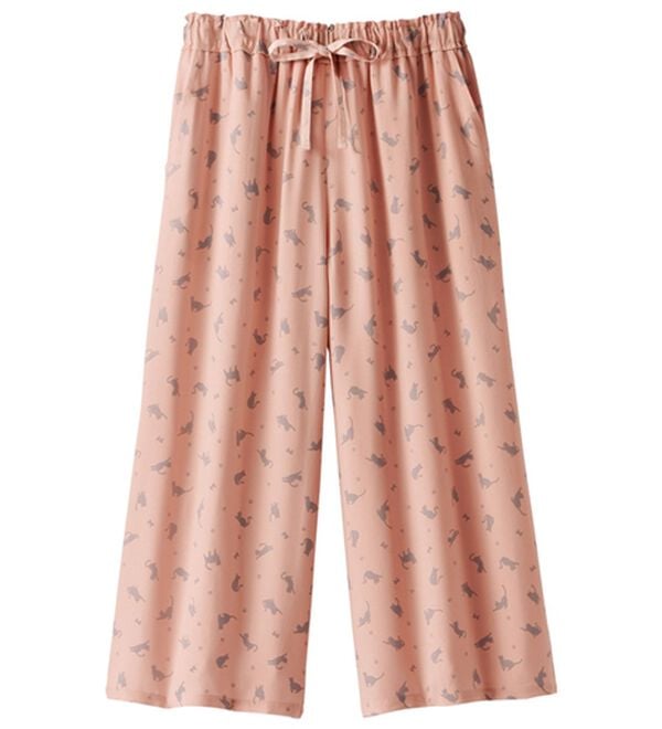 BELLUNA（ベルーナ）の「ひんやり！レーヨン素材楽ステテコ（ワイドパンツ・ガウチョ）」｜詳細画像