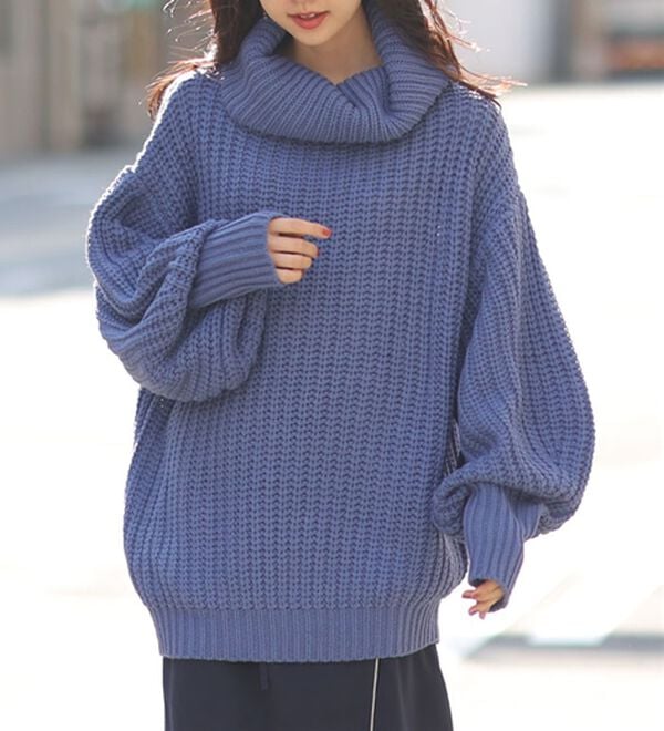 A HAPPY MARILYN（アハッピーマリリン）の「【Ｌ～４Ｌ】カラーを楽しむおしゃゆるチャンキーニット（ニット・セーター）」｜ベリーペリ