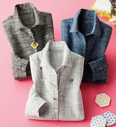 ルフラン（ルフラン）の「【３色組】スラブ素材モノトーンオーバーブラウス（シャツ）」