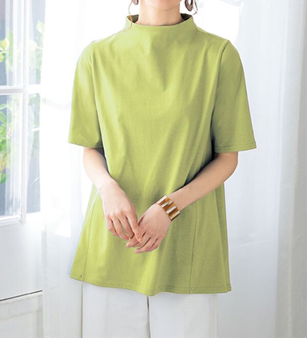 ルフラン（ルフラン）の「【５色組】家計に安心！ボトルネックＴシャツ（カットソー）」｜詳細画像