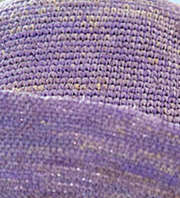 BELLUNA（ベルーナ）の「風が通る天然素材手編みラフィアハット（帽子）」｜パープル系