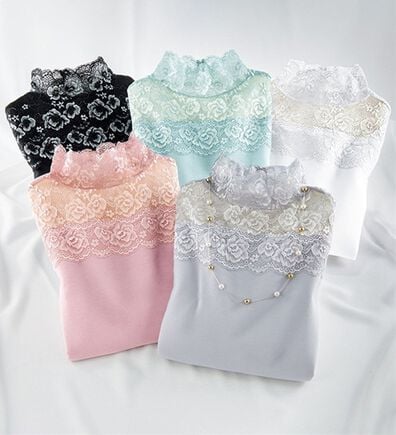 「【５色組】気分華やぐ！汗取り付レースインナー（肌着・インナーウェア）」