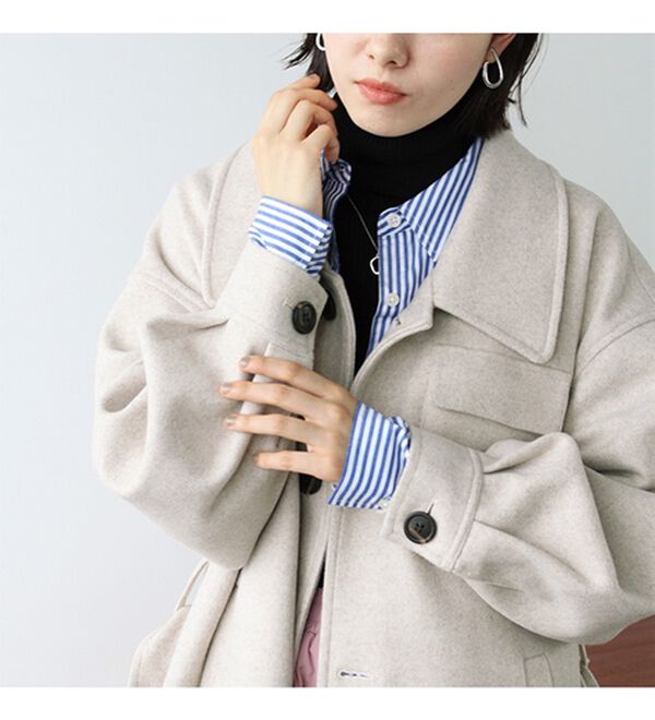 GeeRA（ジーラ）の「ポケットデザインステンカラーコート（ロングコート）」｜詳細画像