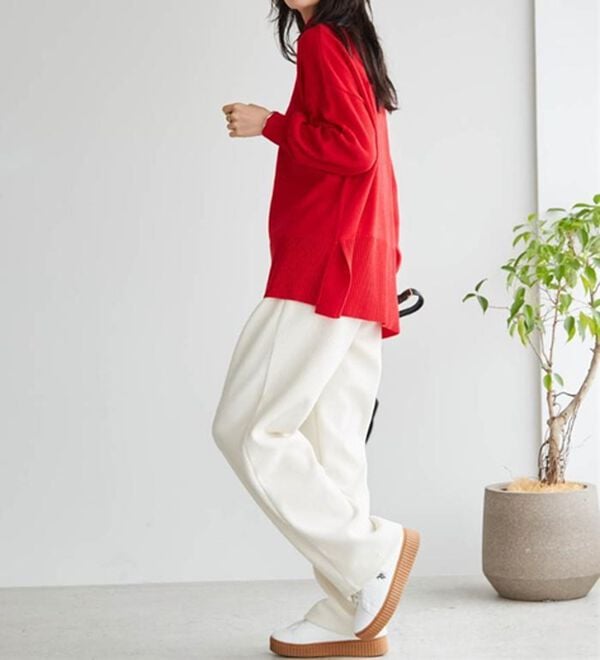あったか裏ベロアニットコールワイドパンツ - ベルーナ【公式】