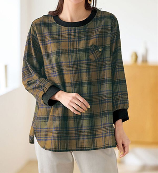 BELLUNA（ベルーナ）の「スラブ素材リブ使いブラウス（ブラウス）」｜詳細画像