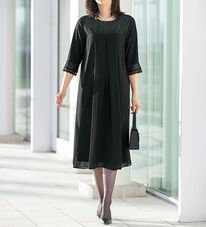 ルフラン（ルフラン）の「お得なフォーマルシフォンワンピース（ブラックフォーマル（喪服・礼服））」