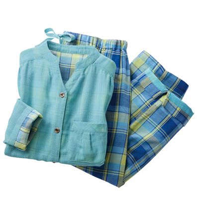 LAVIENNE（ラヴィエンヌ）の「【オーガニックコットン使用】綿１００％Ｗガーゼのルームパジャマ（パジャマ・ルームウェア）」