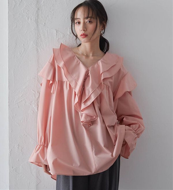 RANAN（ラナン）の「ビッグカラーフリルブラウス（ブラウス）」｜詳細画像