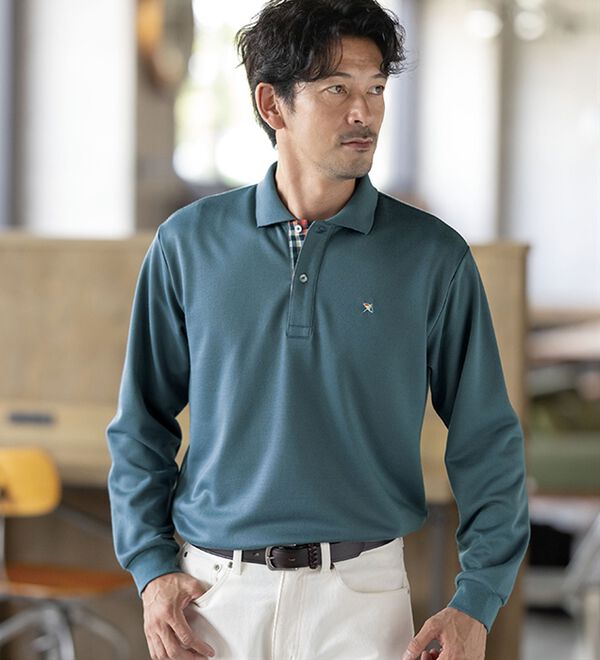 「＜アーノルド　パーマー＞ワンポイント裏起毛ポロシャツ（メンズポロシャツ）」｜詳細画像