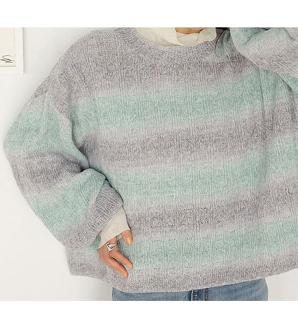 GeeRA（ジーラ）の「グラデーションニットプルオーバー（ニット・セーター）」｜詳細画像