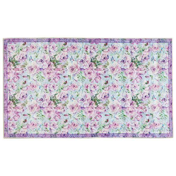 「柄がキレイなインテリアマット（玄関マット）」｜ローズブルー