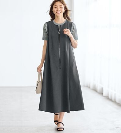 BELLUNA（ベルーナ）の「お出かけがしたくなる♪ジャンパードレス（その他ワンピース）」