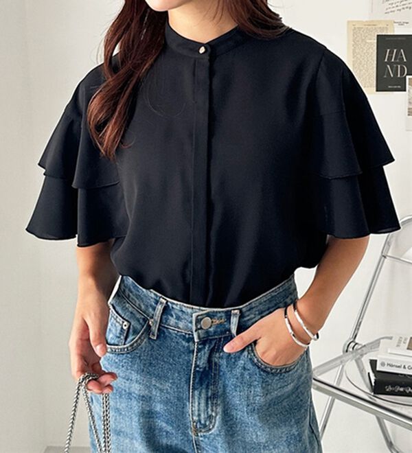 GeeRA（ジーラ）の「ティアード袖ブラウス（ブラウス）」｜詳細画像