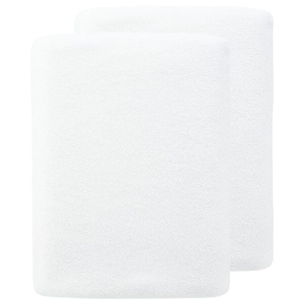 「三方開き敷ふとんカバー２枚組（掛布団カバー）」｜タオル地ホワイト