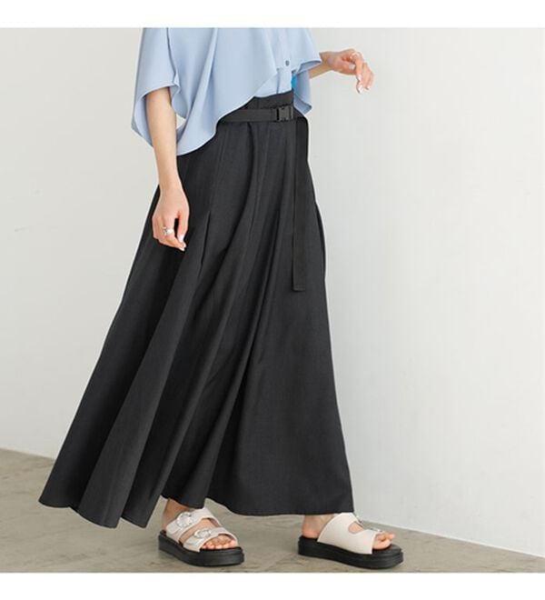 GeeRA（ジーラ）の「ワークベルト付フレアースカート（ロングスカート）」｜詳細画像