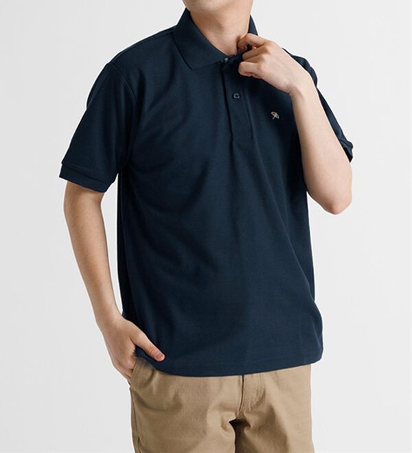 「＜アーノルド　パーマー＞ワンポイント刺しゅう鹿の子ポロシャツ（長袖・半袖）（メンズポロシャツ）」｜詳細画像