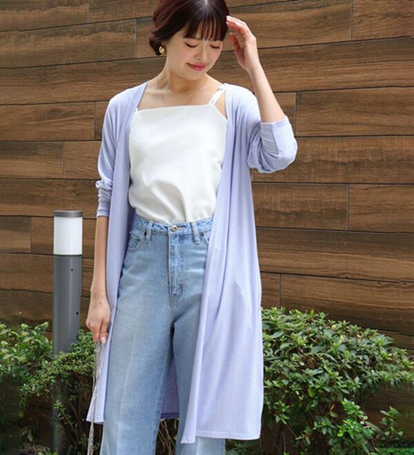 Pierrot（ピエロ）の「【Ｍ～３Ｌ】【選べる２丈】接触冷感トッパーカーディガン（その他カーディガン）」｜詳細画像