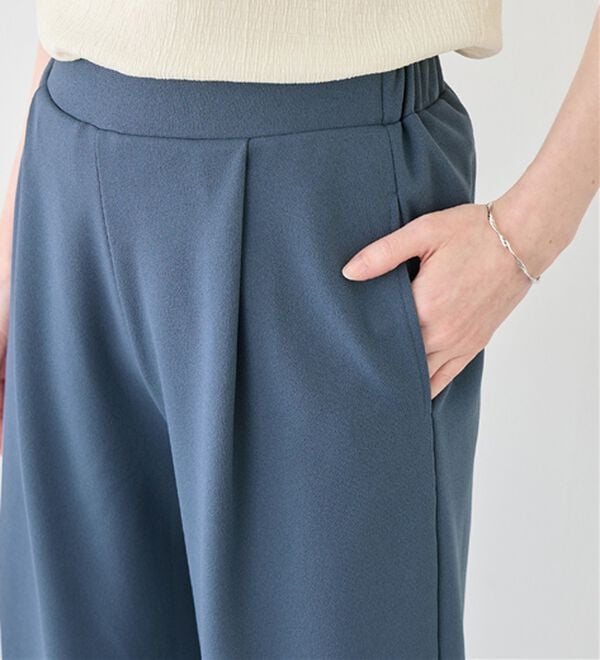 alotta（アロッタ）の「【４つの機能付】ひんやり裾レース楽ちんストレートパンツ（ワイドパンツ・ガウチョ）」｜詳細画像